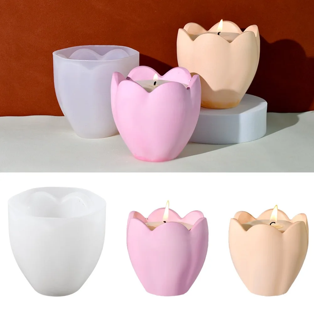 Flower Preservation Resin - توليب شمعة حامل قوالب السيليكون زهرة