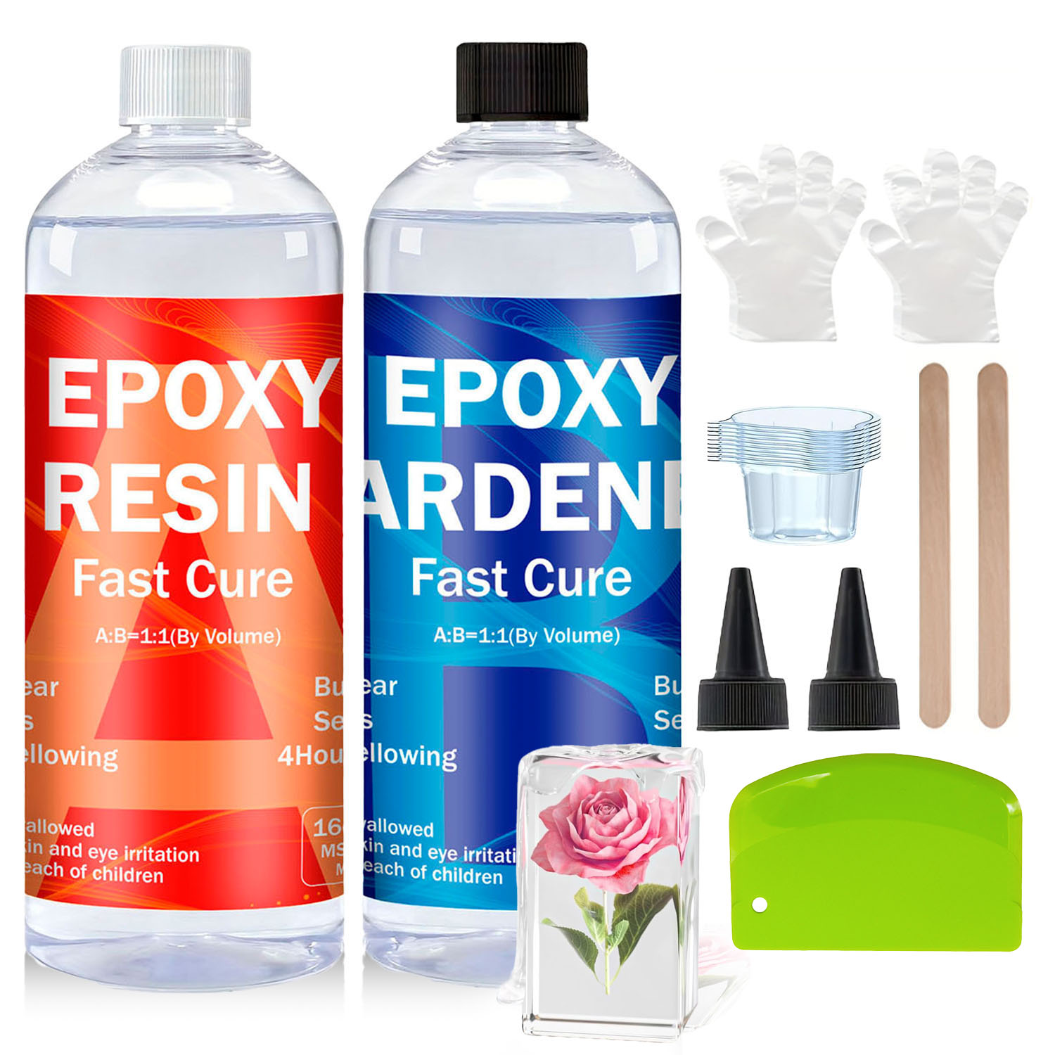 طقم راتنج إيبوكسي شفاف 8 أونصة - مراجعة Resin Jewelry Kit وسعره