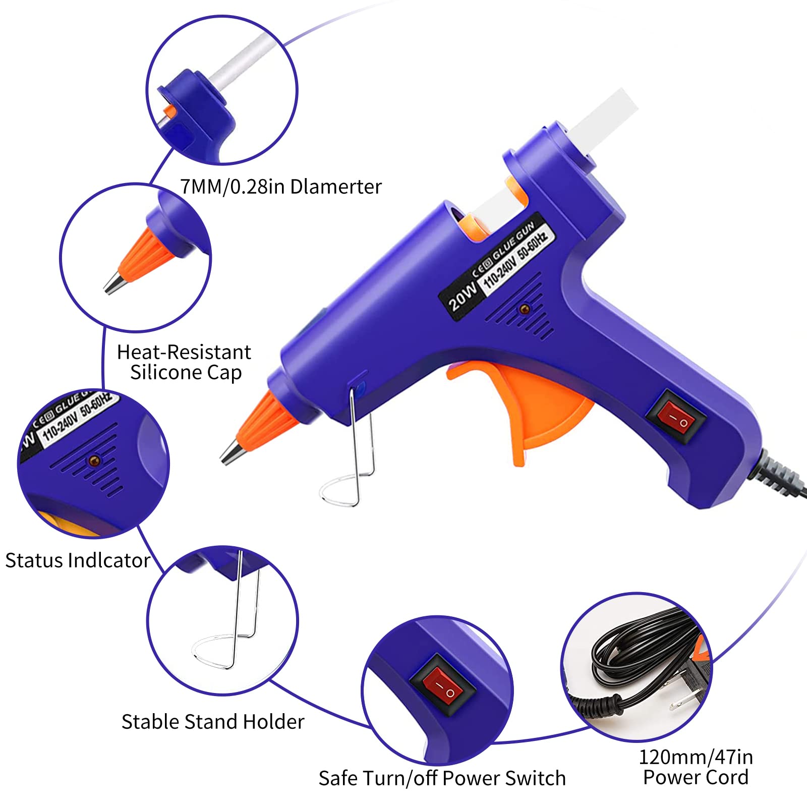 20 واط صمغ يسيح بالحرارة بندقي - مراجعة Heat Gun Small وسعره