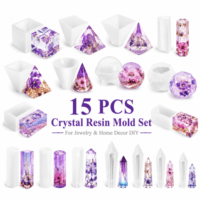 مجموعة قوالب سيليكون كريستالية - مراجعة Resin Jewelry Kit وسعره