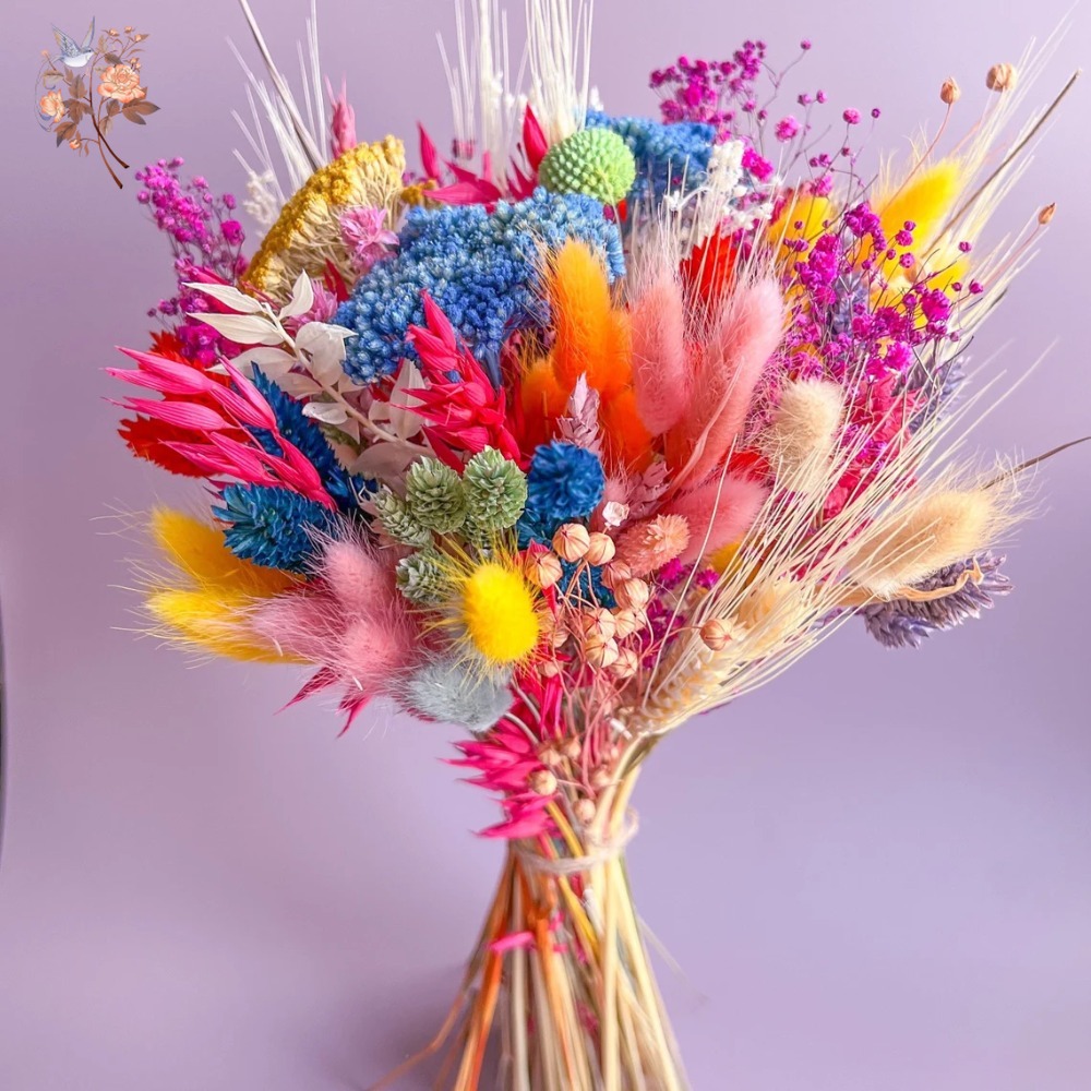 الزهور المجففة الملونة باقة ال - مراجعة Dried Flower Bulk وسعره